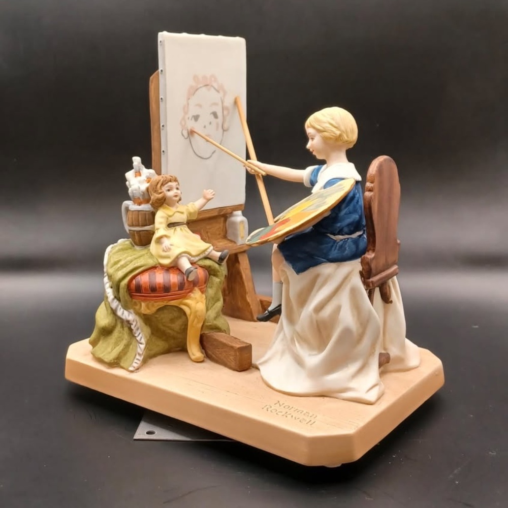 "The Artist's Daughter" by Norman Rockwell Porcelain Figurine